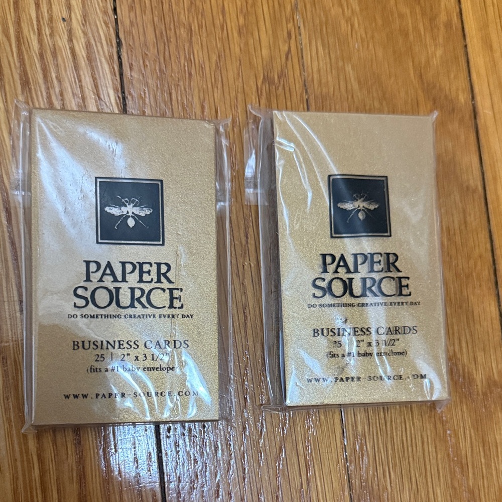 Paper Source Elegant Gold Business Cards